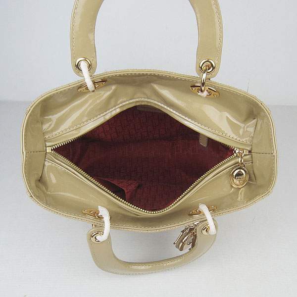 Christian Dior 1886 Patent Leather Shoulder Bag-Apricot - Click Image to Close